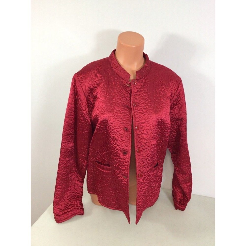 April Cornell Red Coat Jacket Womens Medium